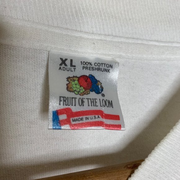 Vintage Lisa Coufal 1990 Tee Shirt Glitter Puffy Paint Jewel Pumpkin USA Flag XL - Picture 5 of 8